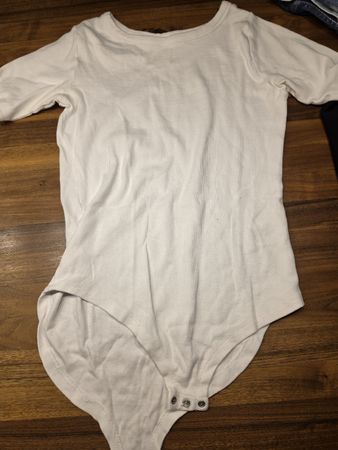 Body Chicorée gerippt weiss Grösse M  