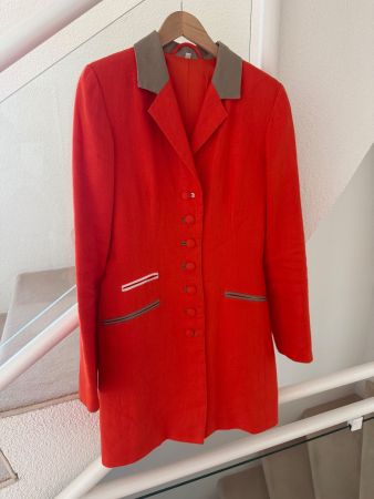 Massgeschneideter Longblazer Gr.38 aus 100% Leinen orange
