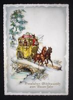 NEUJAHR Herzlichen Glückwunsch - Postkutsche