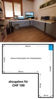 Massgeschneiderter L-förmiger Arbeitstisch