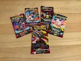 5 Pokemon Booster EN -Chaos Rising,Perfect Order,Pitch Black