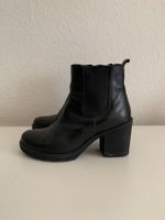 Leder Stiefelette schwarz - 38