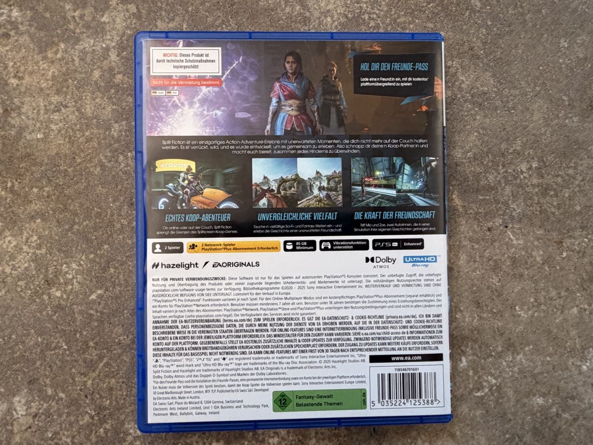 Sony Jeux: Split Fiction (PS5) – D'occasion à Egnach par SandroHV 1
