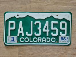 US Nummernschild Colorado 1995