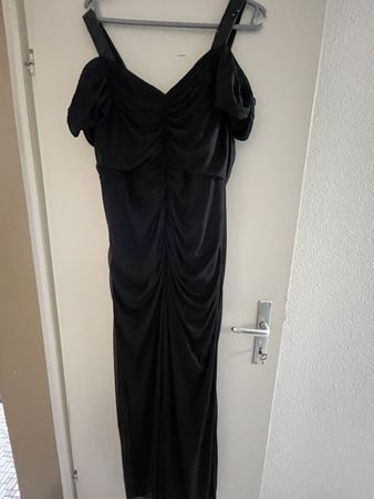 Elegantes schwarzes Kleid, Gr. 46