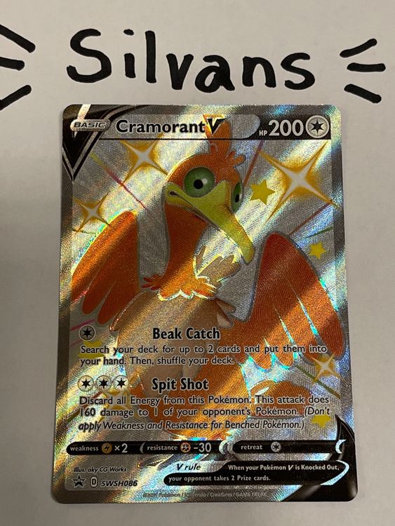 Cramorant V Full Art Shiny Black Star Promo SWSH086 Englisch | Kaufen ...