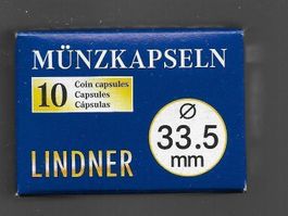 Lindner 10er Pack Münzkapseln 33,5 mm - 20 € Frankr. Silber