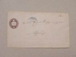 5 Rp. Tübli Brief Brunnen SZ blau 1875