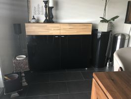Sideboard Kommode schwarz Holz neuwertig 120x94x40cm