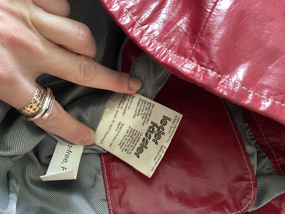 Giacche: Leonardo Echtleder Jacke, rot, Grösse 36 – Nuovo (secondo la descrizione) da Zürich venduto da megastored 3