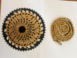 SRAM XG 1299 Kassette 10-52T Eagle gold Kassette/Kette