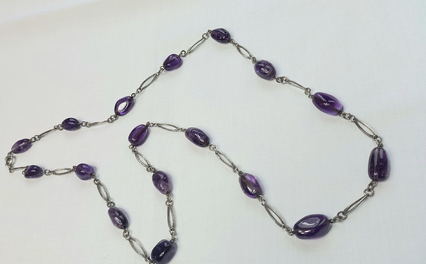 Catenine: Wunderschöne Amethyst-Kette, Silber, Vintage! – Usato da Buchs AG venduto da Dzirul 5
