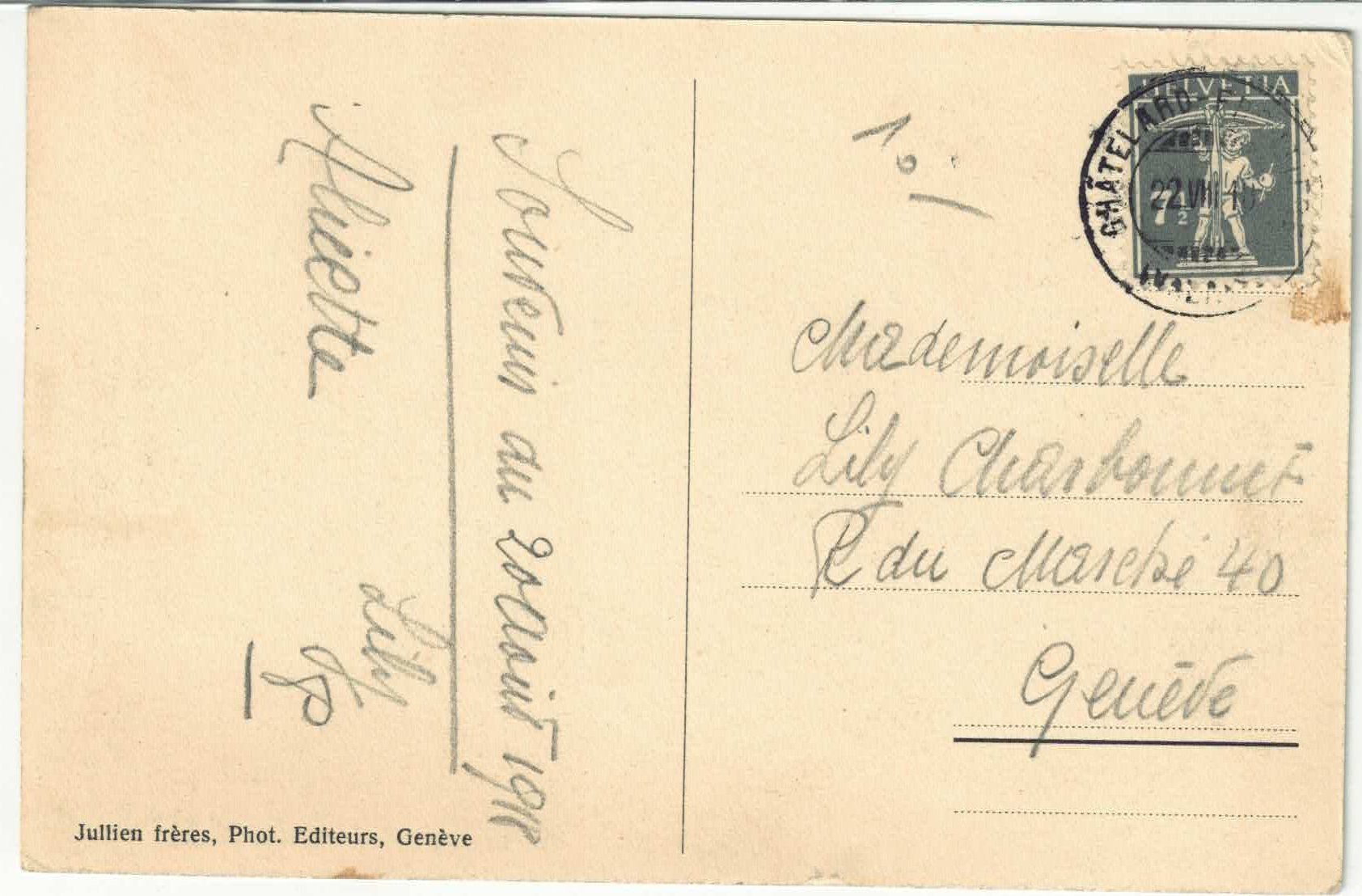 Cartes postales: Le Chatelard et les Aiguilles Rouges - animee – D'occasion à Ettingen par Kartenplanet 1