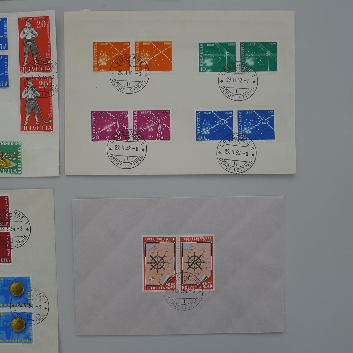 Tutti i francobolli: 5 Luxus-Briefe mit Paaren 1952-1955 – Usato da Sursee venduto da Luzernerraute 3