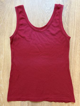 Débardeur/top vintage rouge Calida, t.S/M