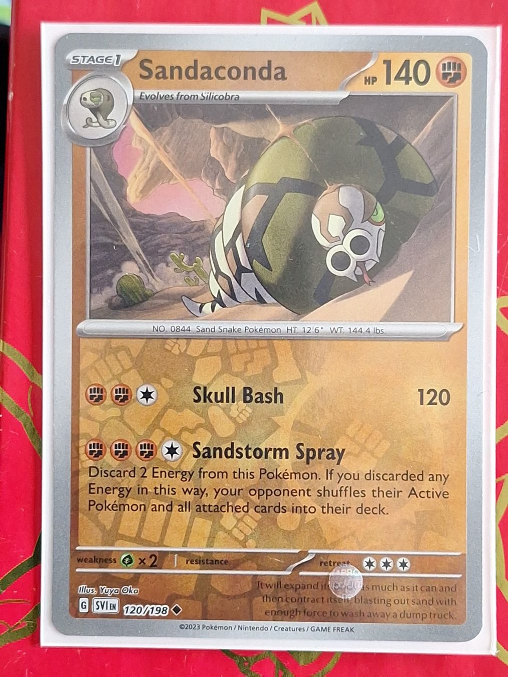 Pokémon Carte collezionabili: Sandaconda - Pokemon Reverse Holo Scarlet Violet – Usato da Altstätten SG venduto da GGsGameshop