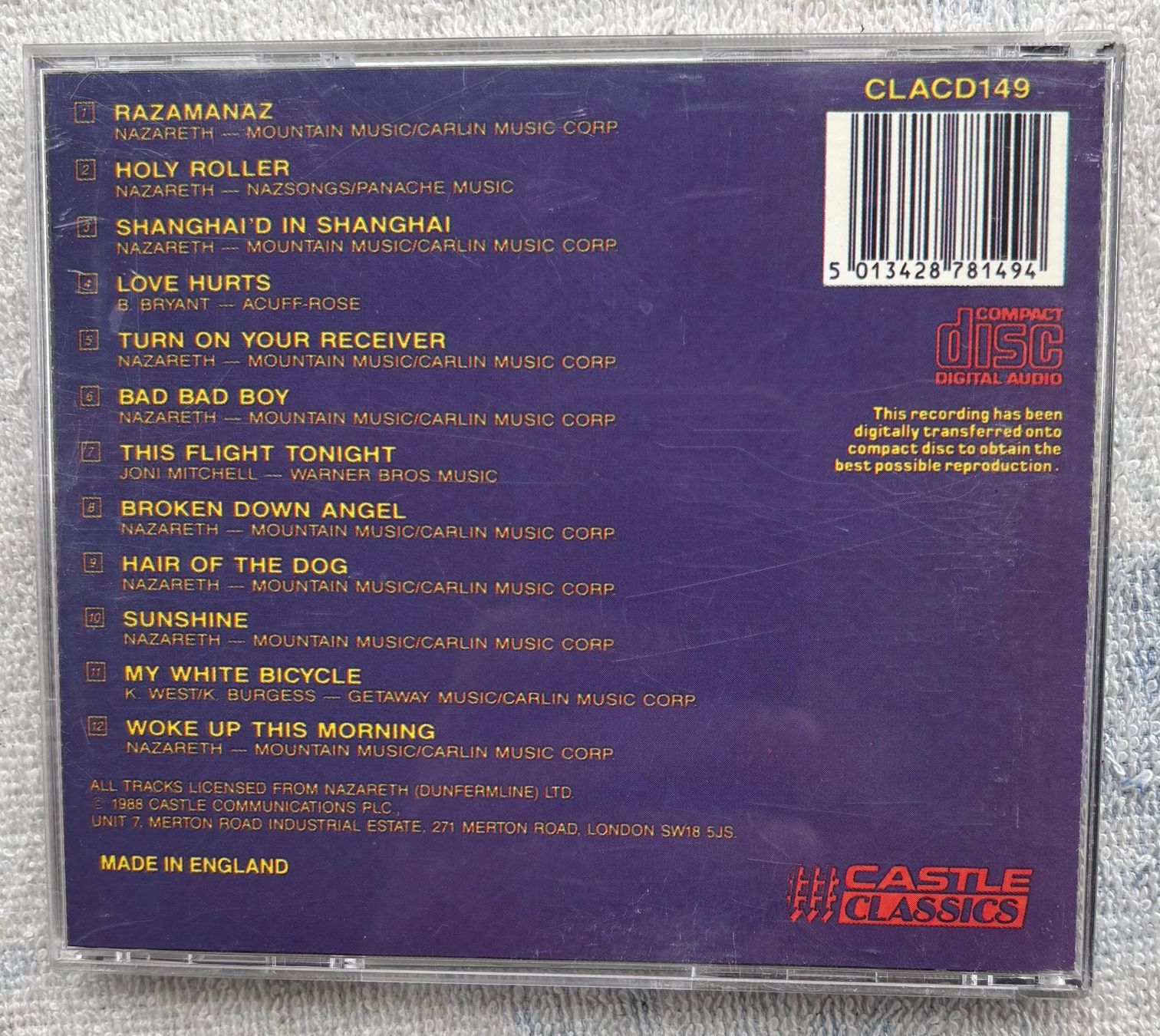 CD: NAZARETH – Usato da Ostermundigen venduto da wini63 1