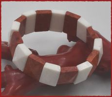 Schaumkoralle Stretch Armband 18x12 / 20cm