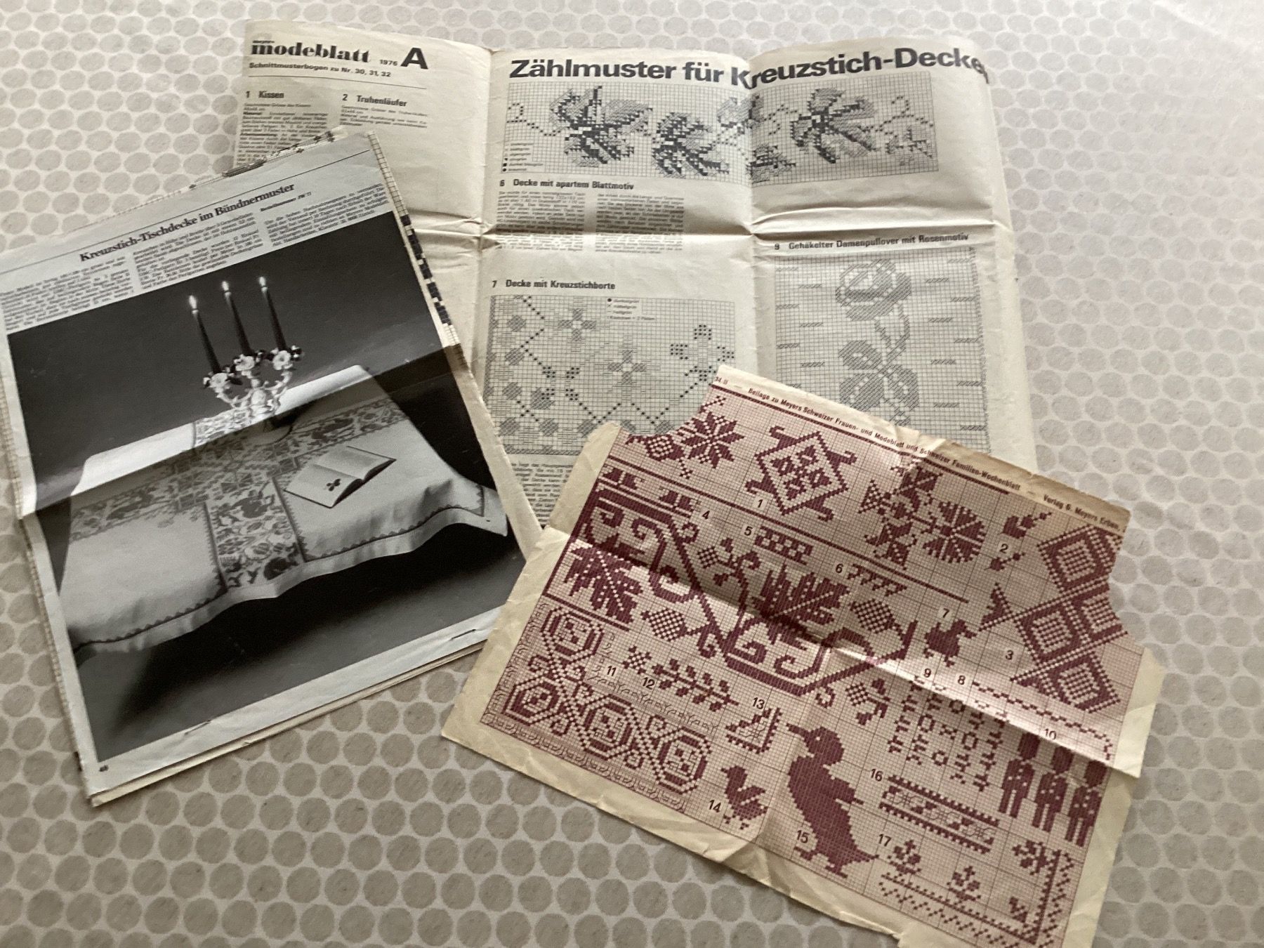 Zeitschriften & Magazine: Diverse alte Stickvorlagen – Gebraucht aus Wassen UR von SABDOM 6