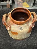 Rustikale Ruscha Keramik Topf Vase mit Henkel, Rarität!