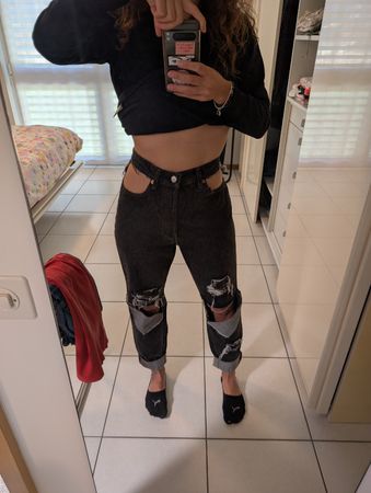 Jeans Levi's vintage modificati a mano