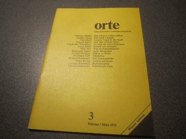Riviste & Magazine: Orte Schweizer Literaturzeitschrift 03 – Usato da Zürich venduto da Motzkuh