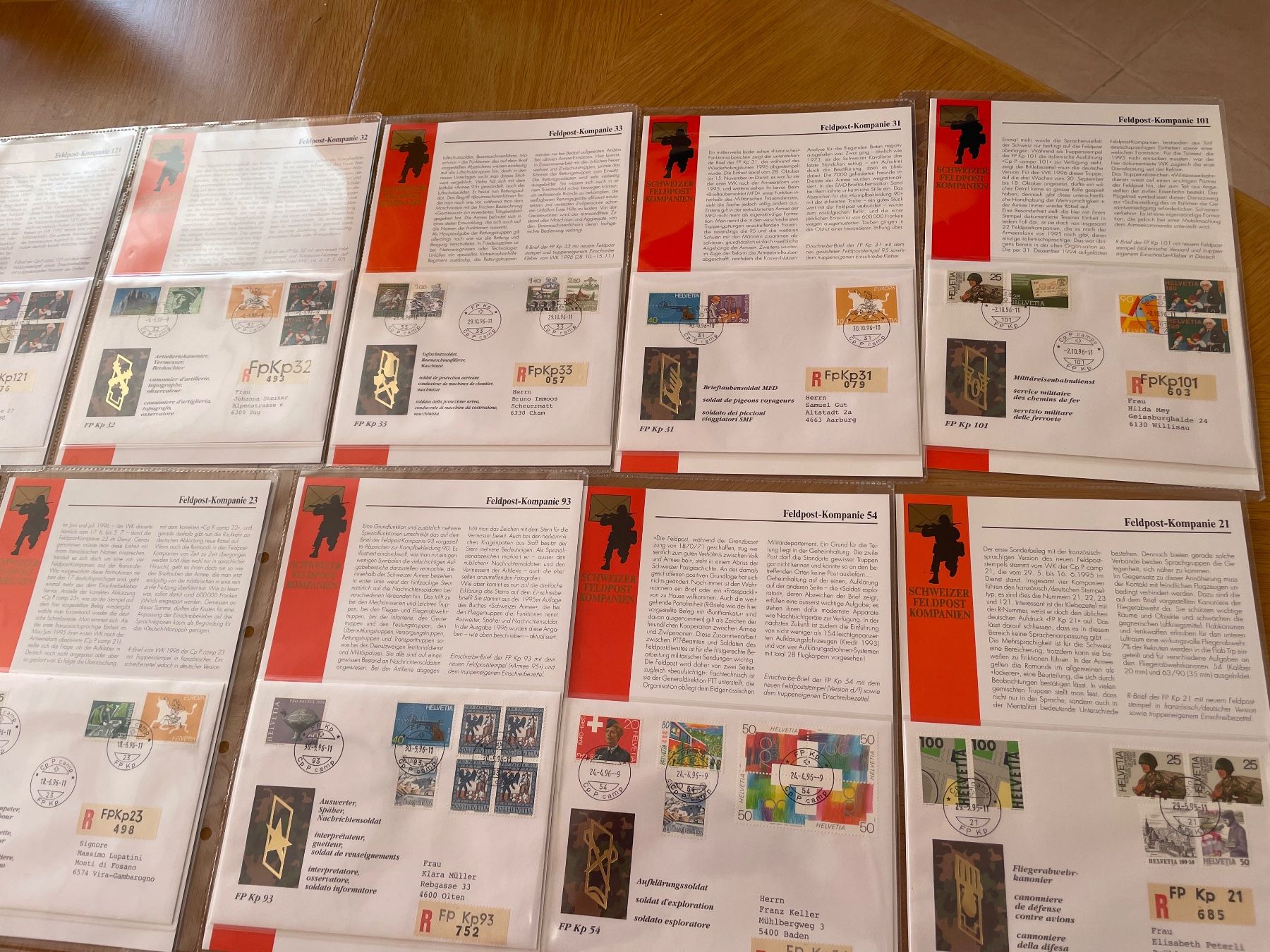 Alle Briefmarken: 21 DOC. MILITAIRE FELDPOST – Gebraucht aus Sonceboz-Sombeval von Comment2 2