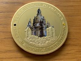 Gigant Medaille: 10 Jahre Wiederaufbau Frauenkirche Dresden
