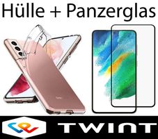 Hülle Cover +Panzerglas Clear Case für Samsung Galaxy S21 FE