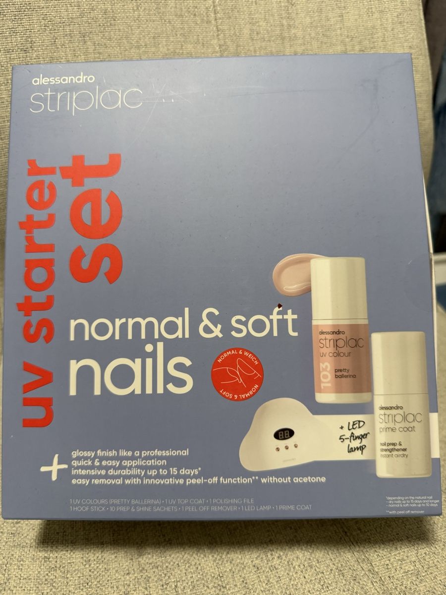 Alessandro Smalto per unghie: Alessandro Striplac UV Starter Set - normal & soft Nails – Usato da Bülach venduto da Murphy6