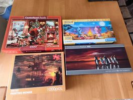 4 Puzzle 1x1500 Teile/3x1000 Teile
