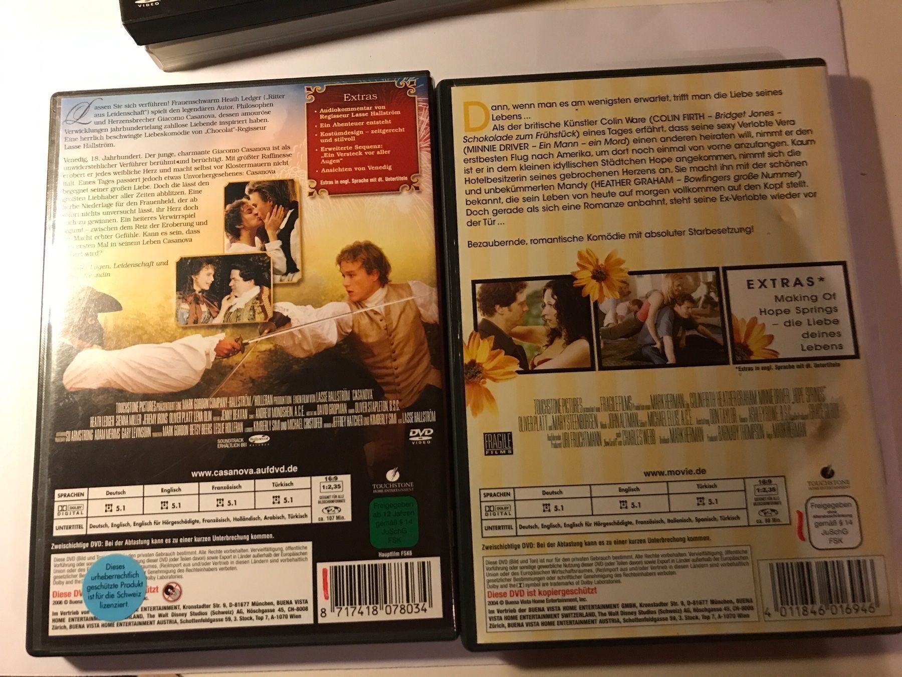 Tutti i DVDs: Hope Springs, Casanova – Usato da Schliern b. Köniz venduto da Corinu59 1