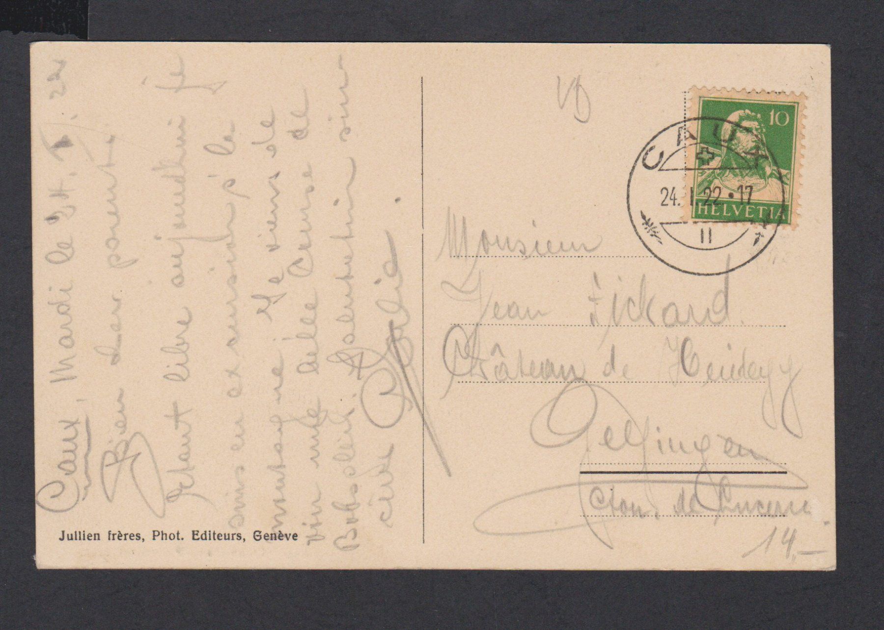 Cartoline postali: Caux  Le Caux-Palace im Winter   :   alte Ansichtskarte 1922 – Usato da Vitznau venduto da Ropaku 1