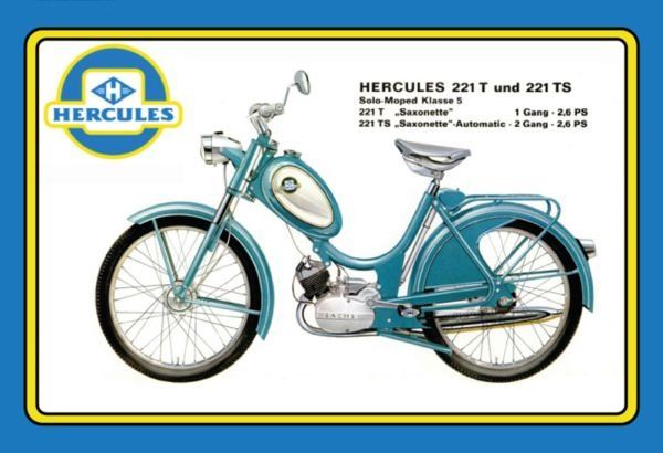 Insegne: Blechschild-HERCULES 221 T UND 221 TS – Nuovo e nell'imballaggio originale da Rupperswil venduto da big-one-sale