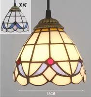 Lampe suspendue vintage en pierre de  verre Style  Tiffany