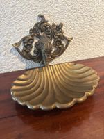 Antike Messing Seifenschale Muschel Motiv floral
54