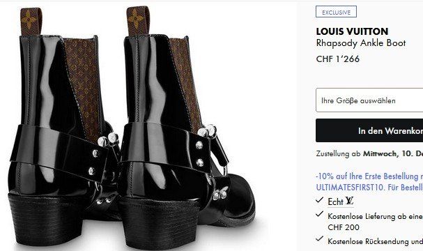 Louis Vuitton Scarpe da uomo: Louis Vuitton Rhapsody  Boots / bottes 38 – Usato da Collonges venduto da Auganien 1