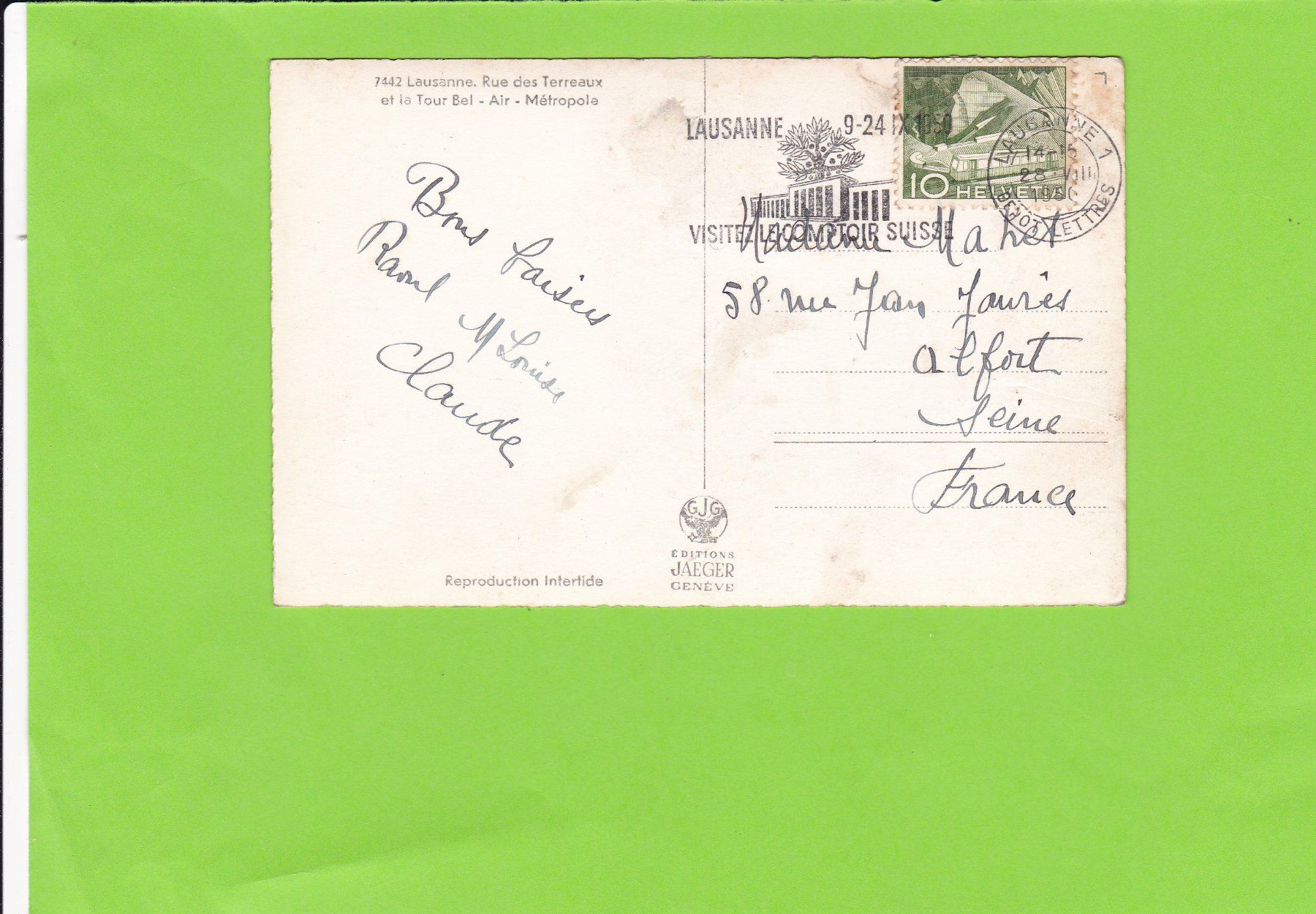 Cartoline postali: Lausanne-Rue des Terreaux-Oldtimer – Usato da St. Peterzell venduto da neckertal 1