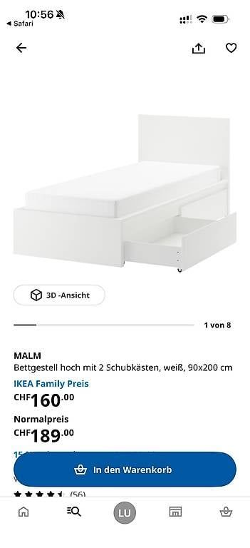 Ikea Betten: Ikea Bett Malm – Gebraucht aus Perlen von Lilli_102