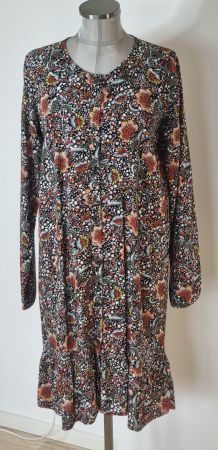 XS 34 (164/176) GARCIA leichtes Blusenkleid langarm Boho Hip