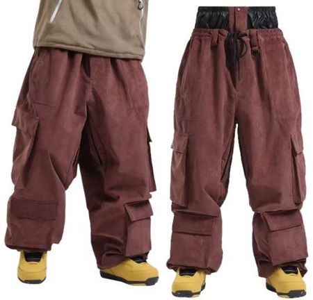 Gsou Snow Baggy Style Skihose Snowboardhose bordeaux violett