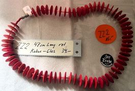Halskette Kokus /  Glas rot 47 cm. L  (ZZ2)