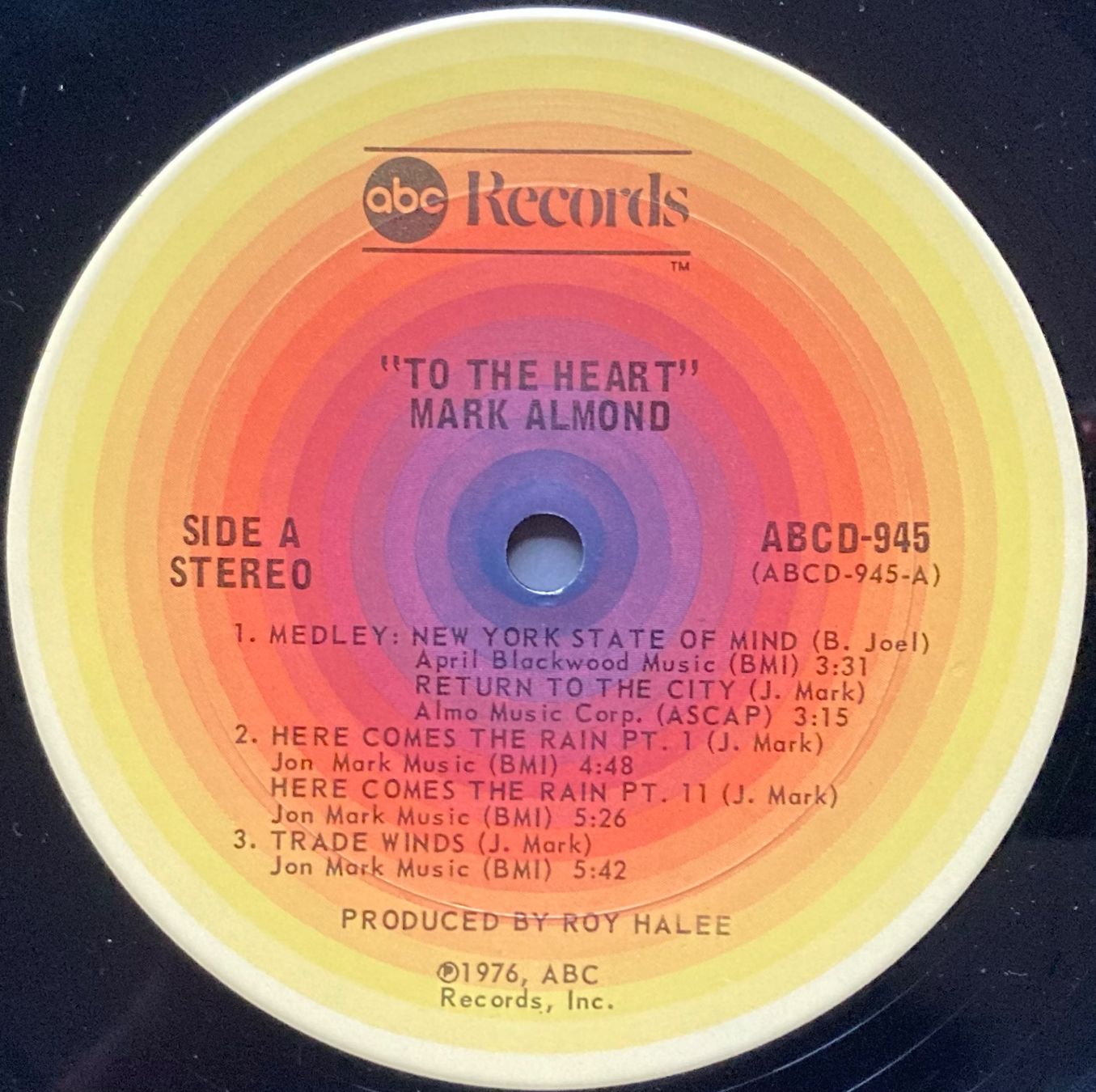 Vinyles: MARK ALMOND - TO THE HEART – D'occasion à Poliez-Pittet par Newtown-Records 3