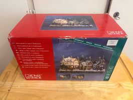 Weihnachtsbeleuchtung,Dorf in verschiedenen Farben