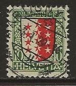 1921  10  Rp. Pro Juventute WALLIS, gestempelt