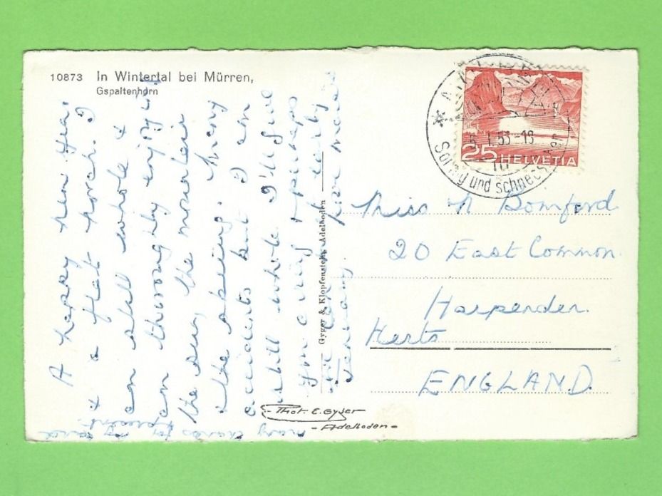 Cartoline postali: Im Wintertal bei Mürren – Nuovo (secondo la descrizione) da Zürich venduto da t24_de 1