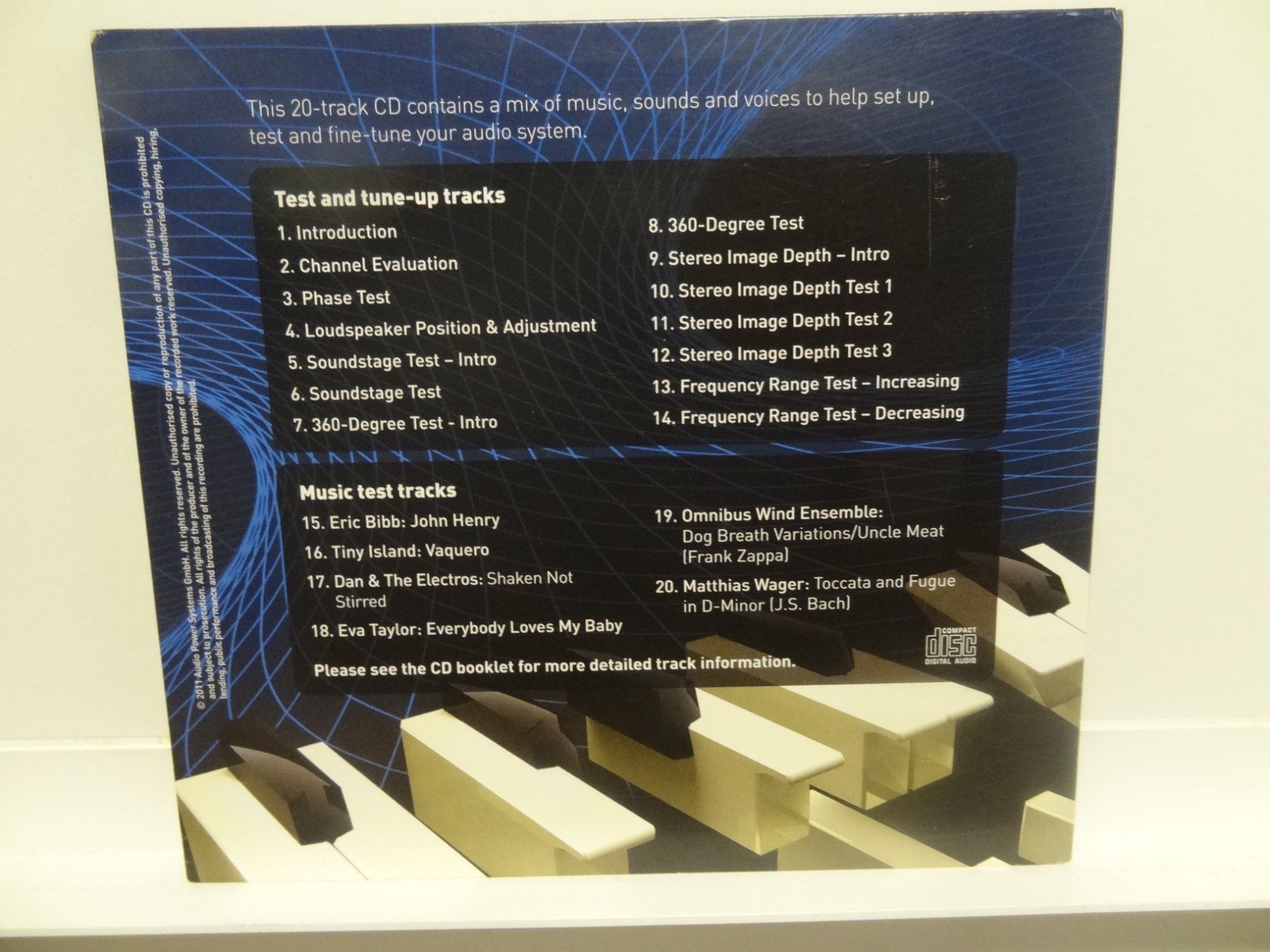 CD: Isotek Ultimate System Set-Up Disc Audio CD 20 Tracks neu... – Usato da luzern venduto da musicandart 1