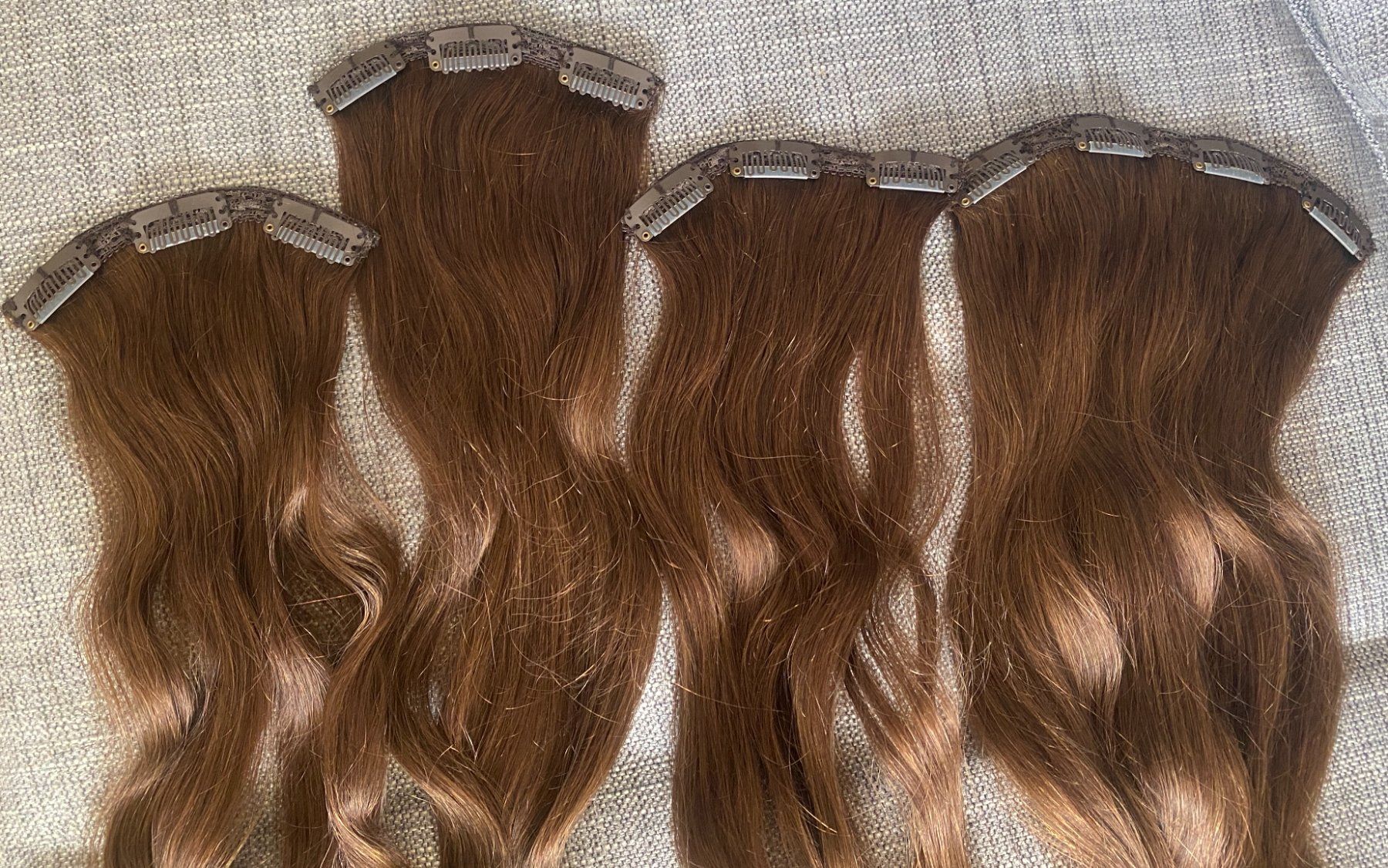 Parrucche: Echtes Haar Clip-in Extensions "Chocolate brown" – Usato da Thalwil venduto da gb_ea2000 3