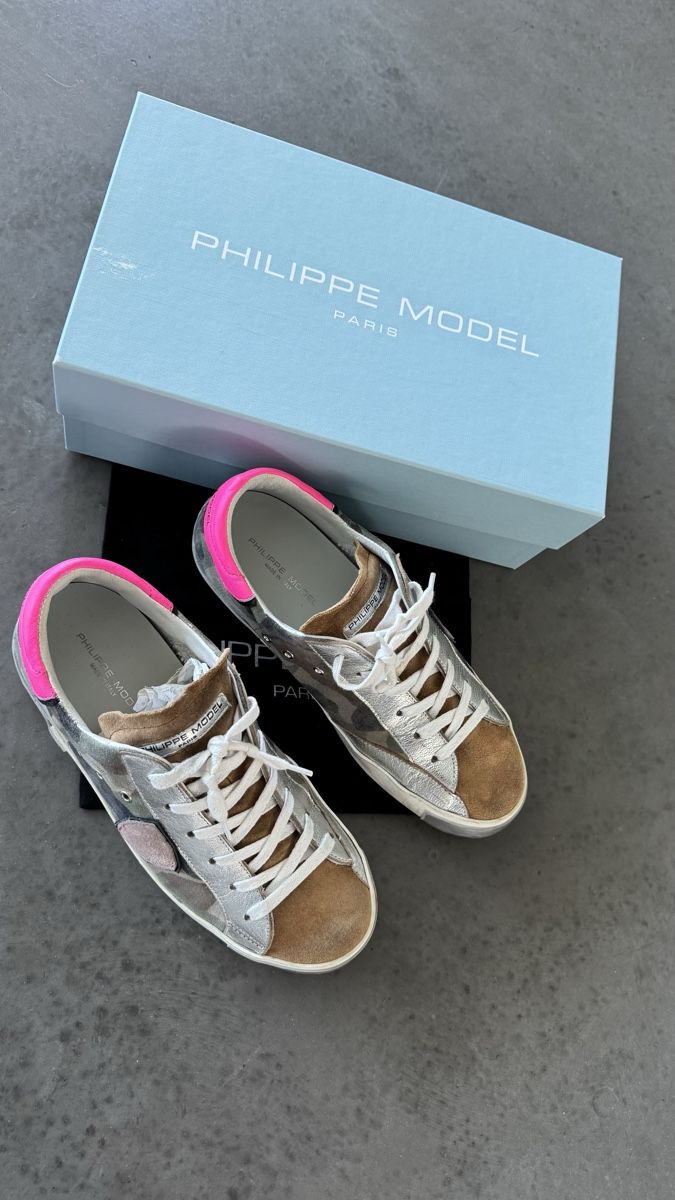 Scarpe da donna: Philippe Model Sneaker Gr. 40 Silbern Pink Camouflage  – Usato da Oberrieden venduto da Bergsteiger67 1