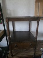 Nachttisch Holz antik Schublade braun 